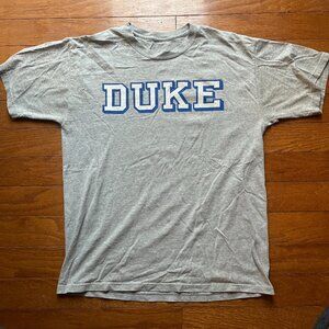 Vintage Duke University Shirt Mens Medium No Size Tag Gray Short Sleeve